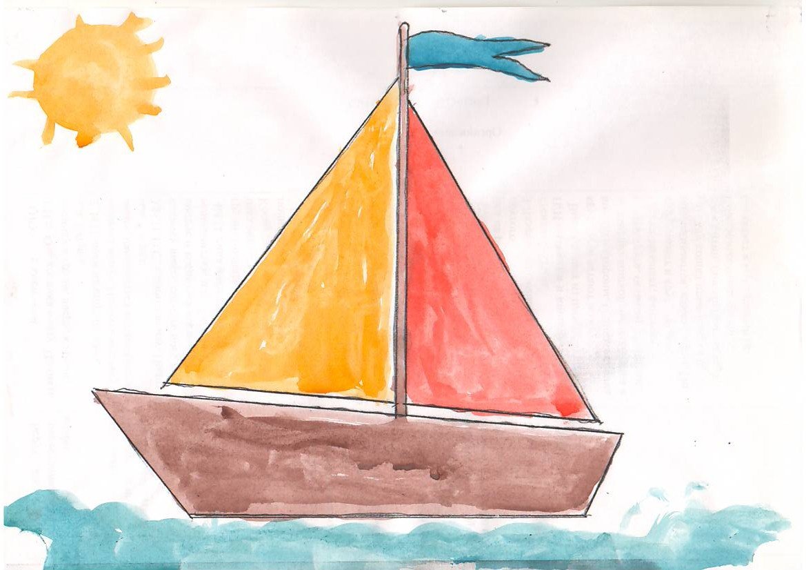 Урок рисования на тему: «Плыви, плыви кораблик».